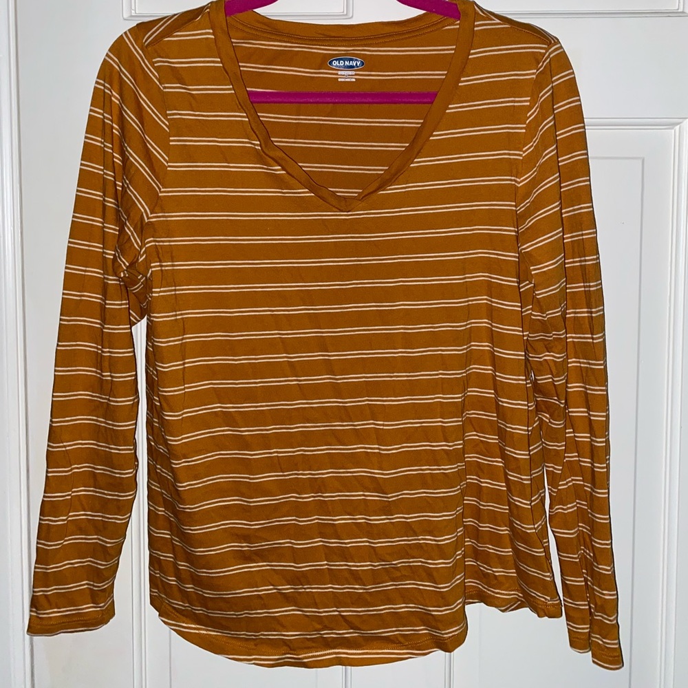 🟠Long Sleeve Orange Stripe Shirt🟠